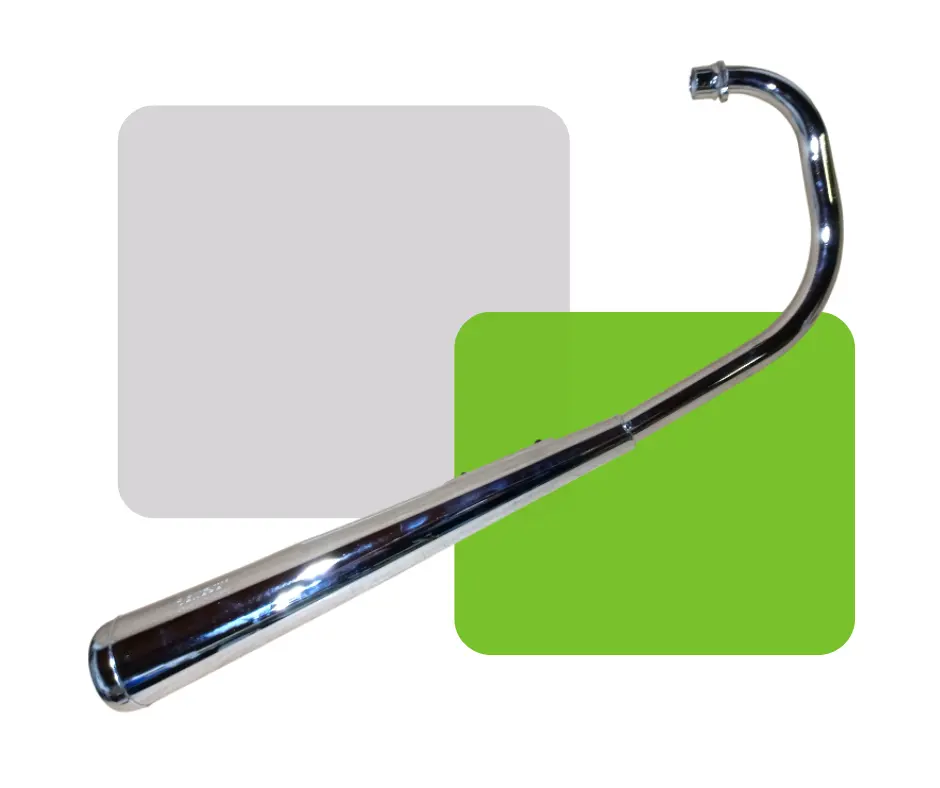 TUBO DE ESCAPE CROMADO CG200 HUECO ANCHO 28MM