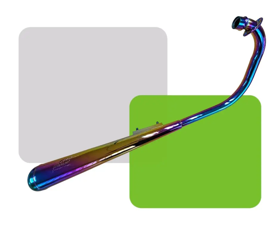 [HV44021] TUBO DE ESCAPE TORNASOL CG200 HUECO ANCHO 28MM