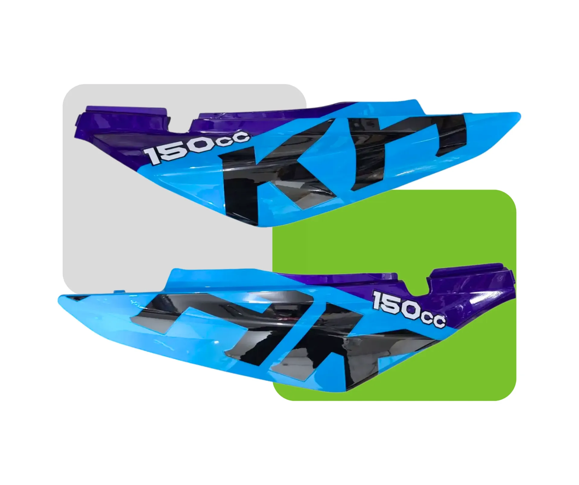 TAPAS LATERALES B-K150K AZUL CON MORADO