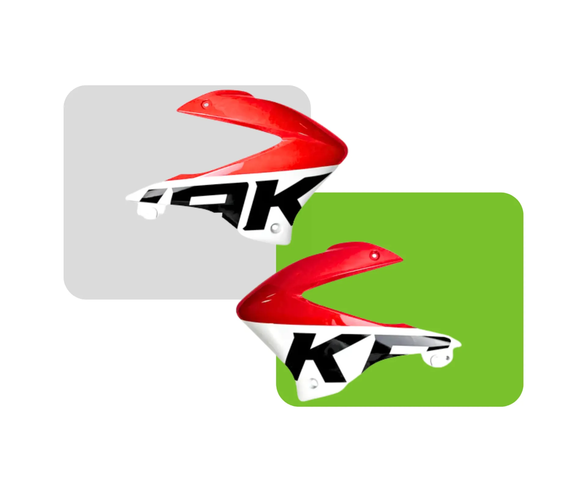 TAPAS DE TANQUE B-K150K ROJO CON BLANCO