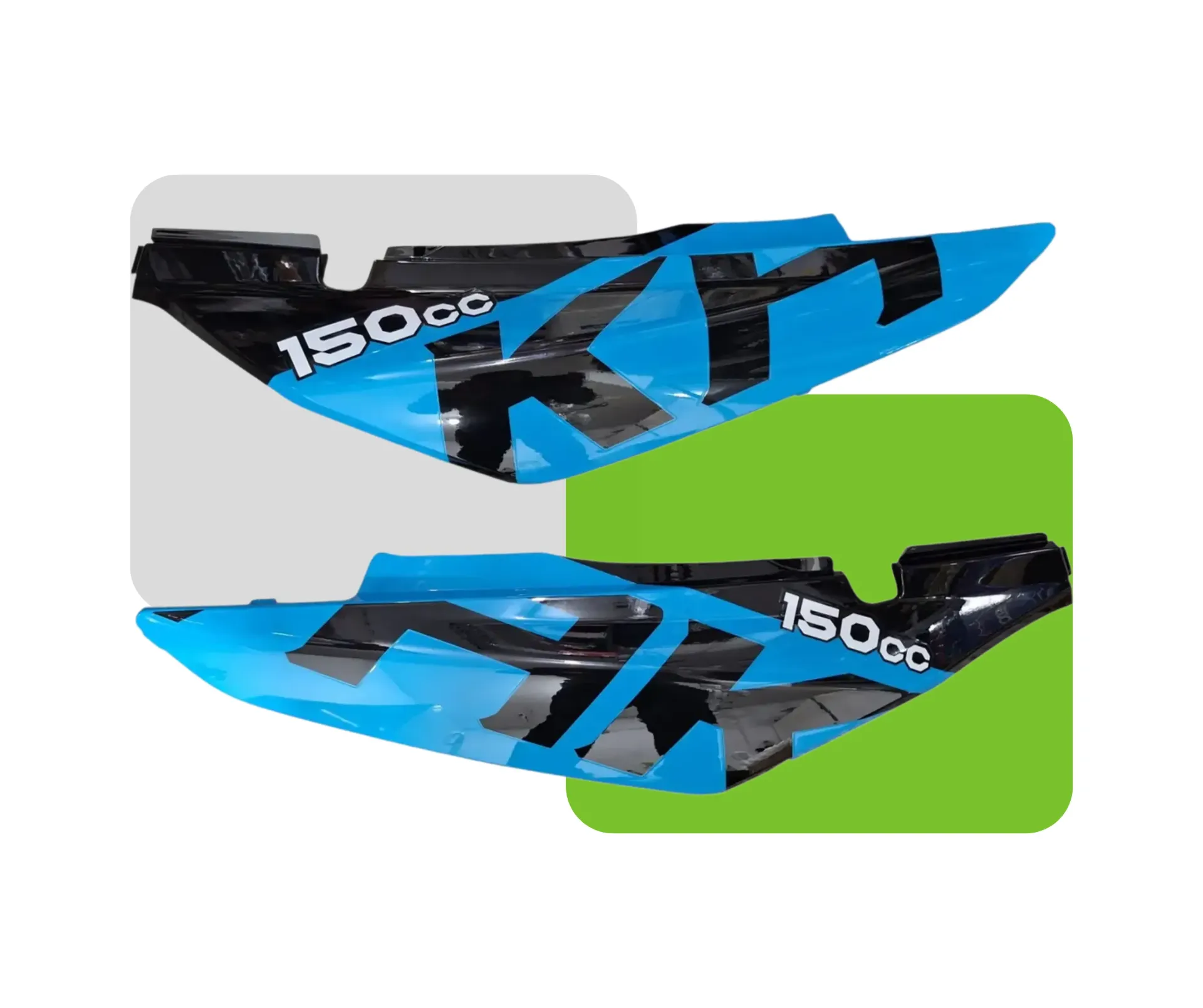 TAPAS LATERALES B-K150K AZUL CON NEGRO