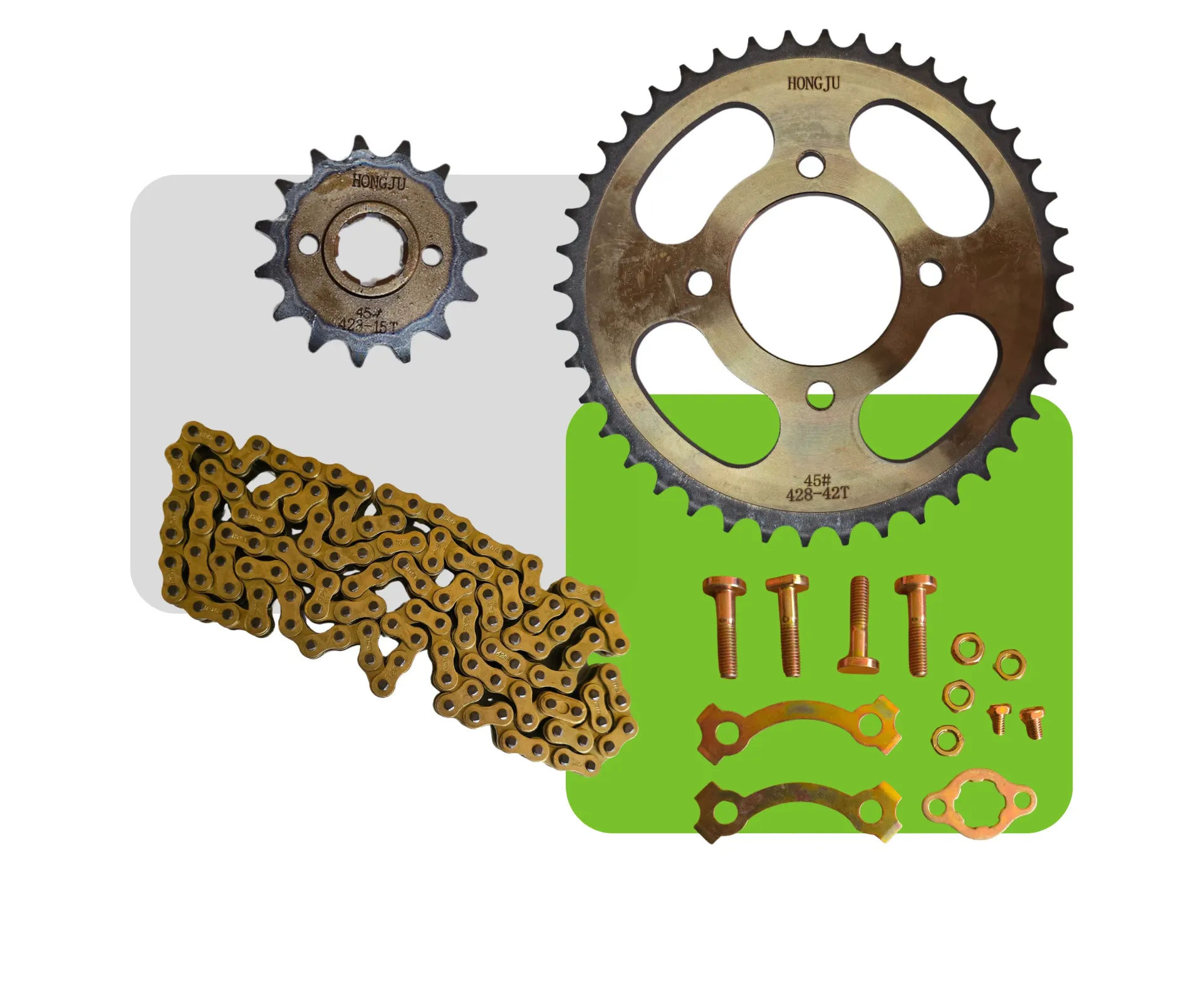 KIT RELACION PREMIUM 42T/15T/428H-128L C/ TORNILLOS