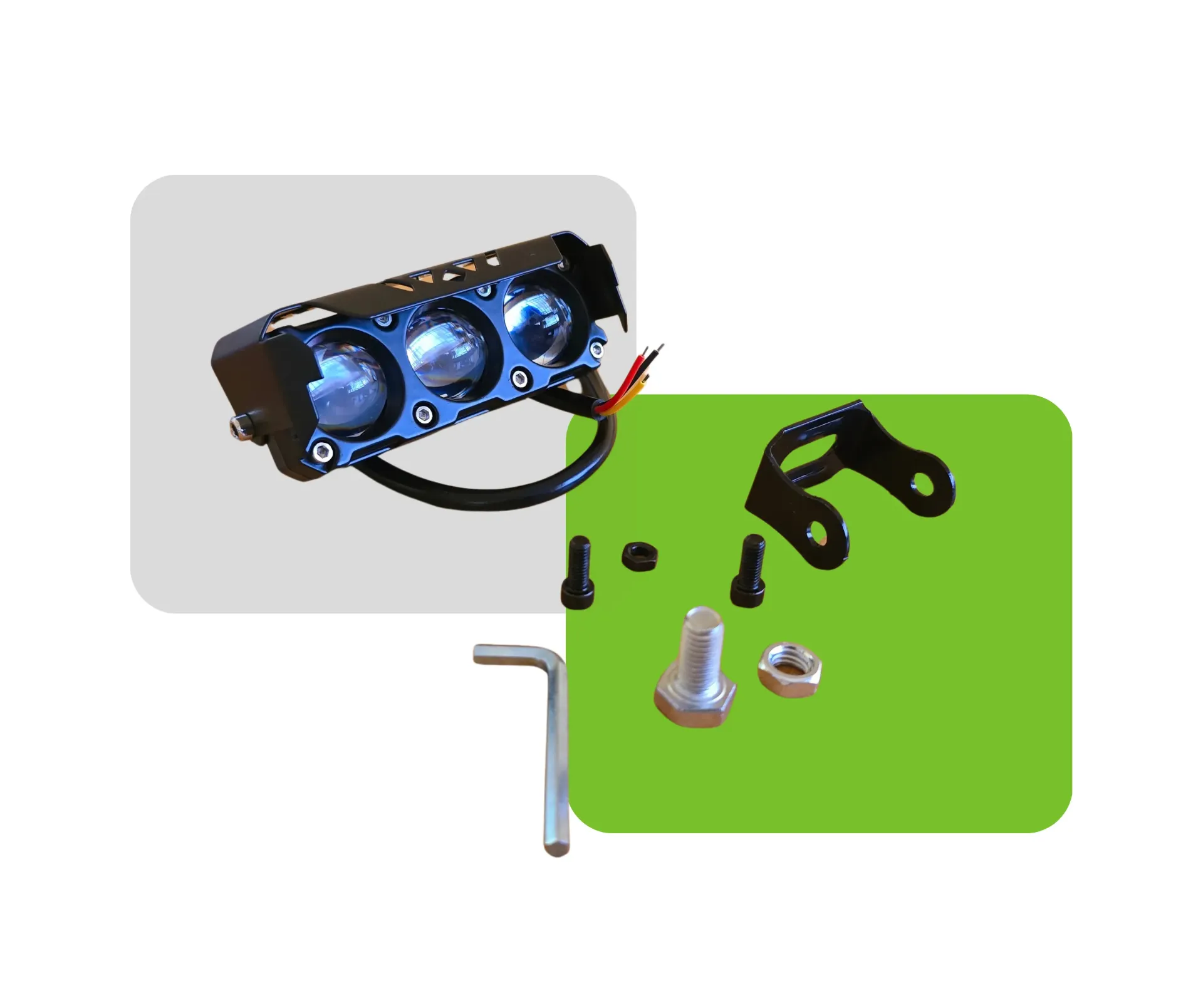LUZ EXPLORADORA 3 FOCOS 12V