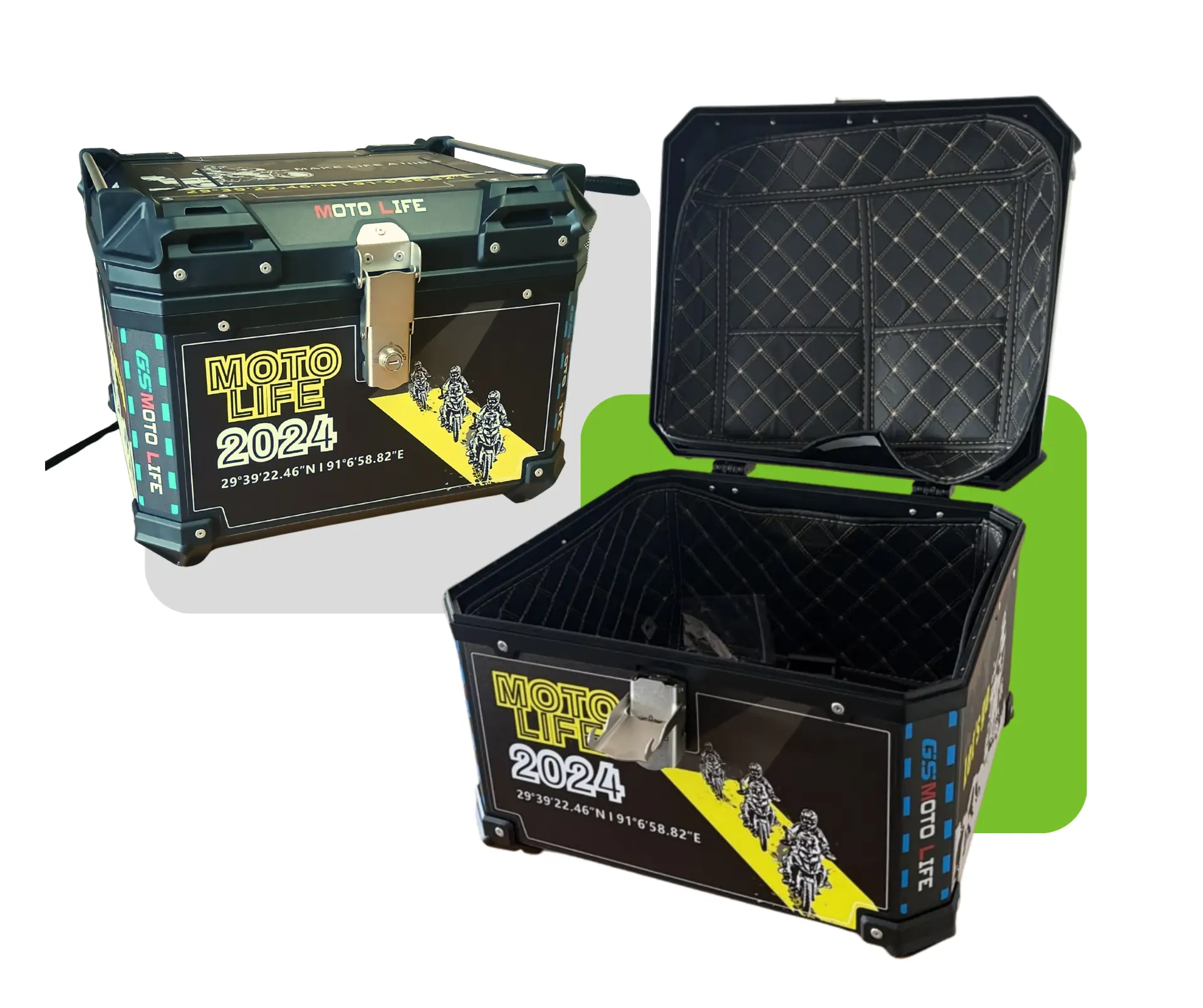 MALETA PORTA CASCO 60 LITROS CON KIT DE INSTALACION