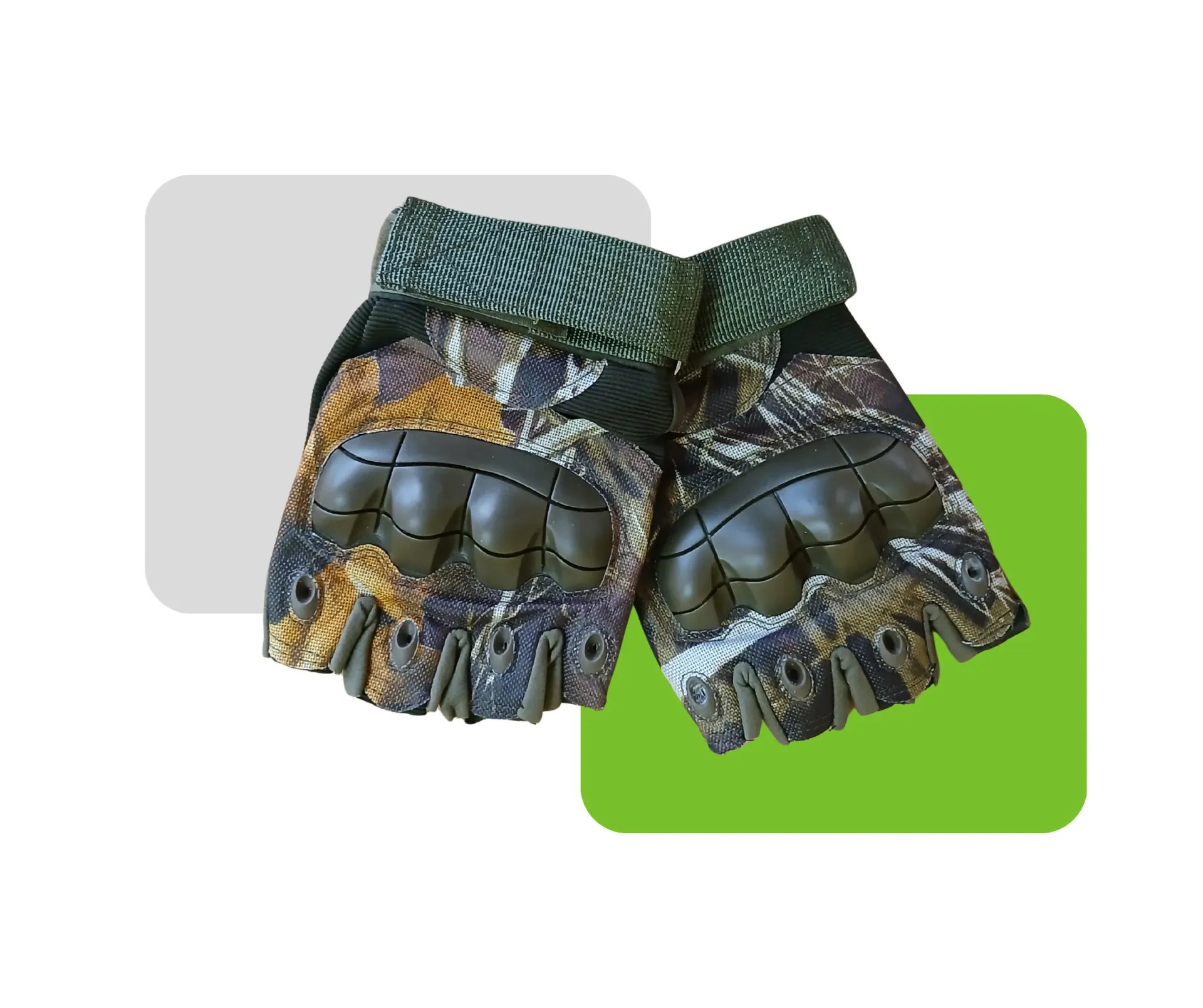 GUANTES CORTOS COLOR VERDE MILITAR