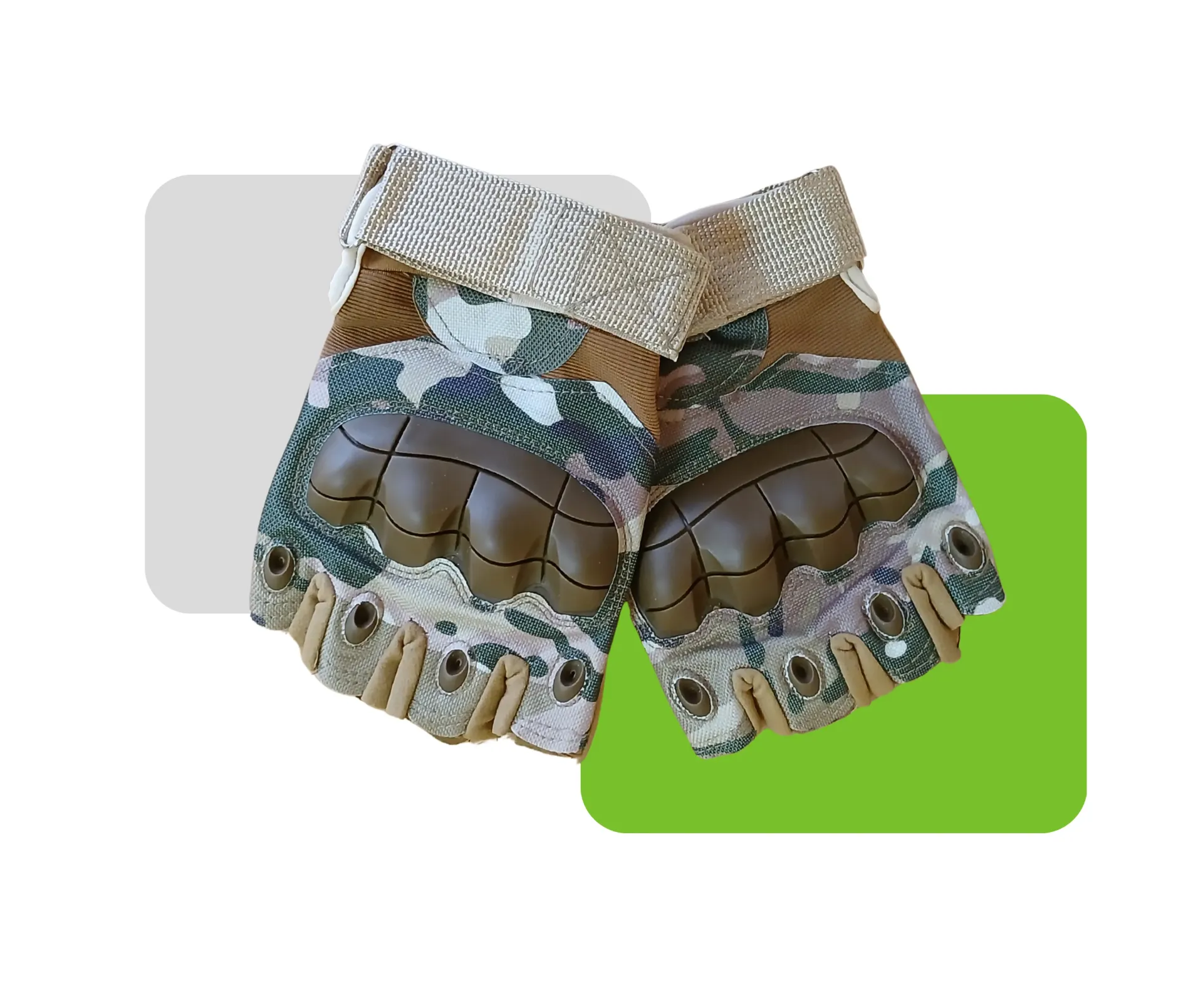 GUANTES CORTOS COLOR TIERRA MILITAR